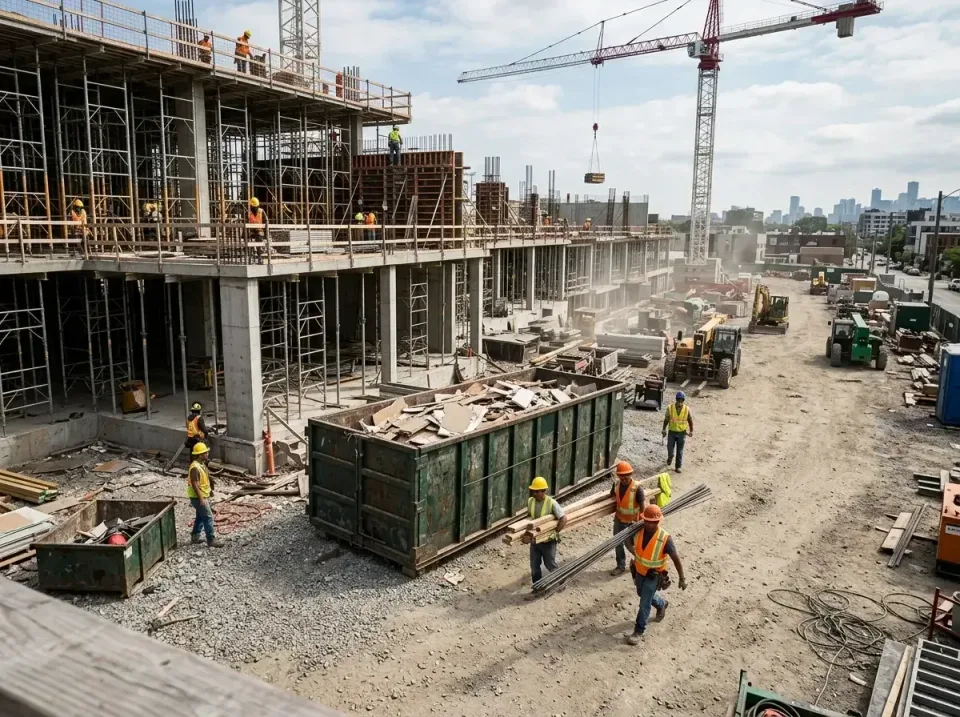 commercial-construction-site-w-002 — frequently asked questions, Low Cost Construction Dumpster Rental in Foley, MN